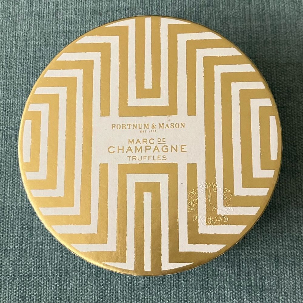 Empty Fortnum & Mason Marc de Champagne Truffles Box